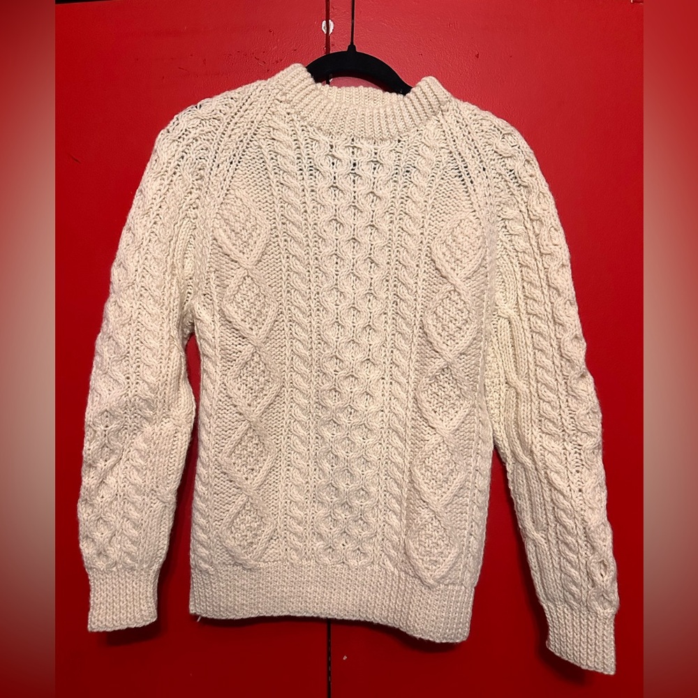 Vintage Carrais Irish Cable Knit Sweater - Small